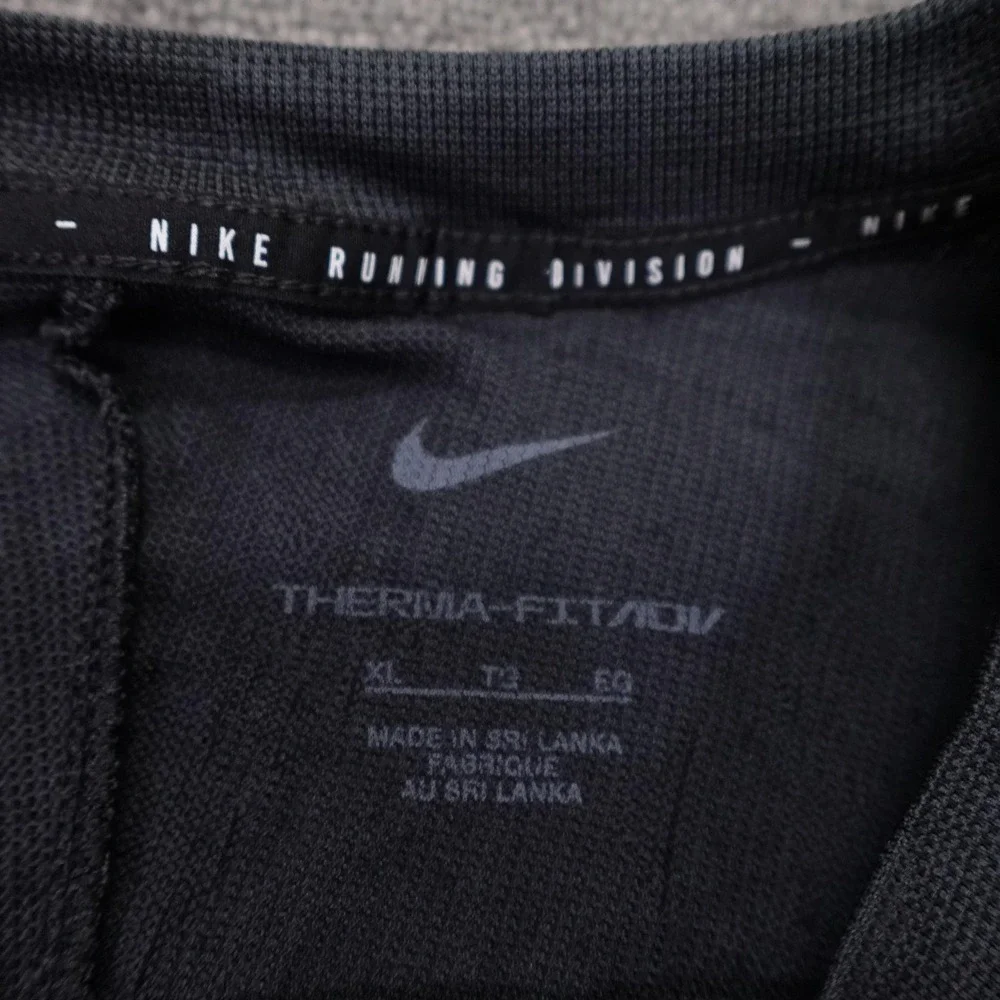 Nike Therma-FIT ADV Shirt Mens XL Black Camo Long Sleeve Running Thermal